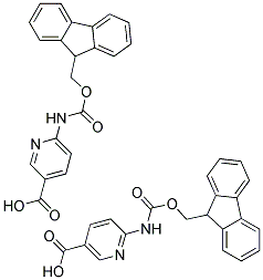 Fmoc-6-aminopyridyl-3-carboxylic acid (Fmoc-6-aminonicotinic acid)
 Struktur