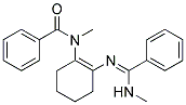 N-METHYL-N-[2-{[(METHYLAMINO)PHENYLMETHYLENE]AMINO}-1-CYCLOHEXEN-1-YL]-BENZAMIDE Struktur