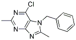 6-CHLORO-2,8-DIMETHYL-7-(PHENYLMETHYL)-7H-PURINE Struktur