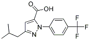 3-(2-METHYLPROPYL)-1-[4-(TRIFLUOROMETHYL)PHENYL]-1H-PYRAZOLE-5-CARBOXYLIC ACID Struktur