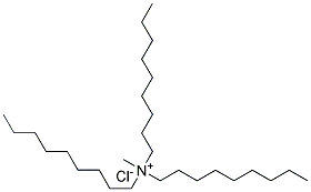 Trinonyl methyl ammonium chloride Struktur