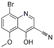 8-Bromo-4-hydroxy-5-methoxy- quinoline-3-carbonitrile Struktur