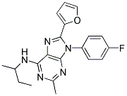 N-SEC-BUTYL-9-(4-FLUOROPHENYL)-8-(FURAN-2-YL)-2-METHYL-9H-PURIN-6-AMINE Struktur