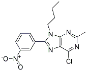 9-BUTYL-6-CHLORO-2-METHYL-8-(3-NITROPHENYL)-9H-PURINE Struktur