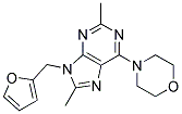 9-((FURAN-2-YL)METHYL)-2,8-DIMETHYL-6-MORPHOLINO-9H-PURINE Struktur