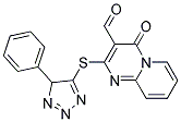 4-OXO-2-[(4-PHENYL-4H-1,2,3-TRIAZOL-5-YL)THIO]-4H-PYRIDO[1,2-A]PYRIMIDINE-3-CARBALDEHYDE Struktur