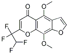 4,9-DIMETHOXY-7-(1,1,2,2-TETRAFLUOROETHYL)-5H-FURO-[3,2-G]-CHROMEN-5-ONE Struktur