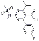 4-(4-FLUOROPHENYL)-6-ISOPROPYL-2-[(N-METHYL-N-METHYLSUFONYL)AMINO]PYRIMIDINE-5-CARBOXYLICACID Struktur