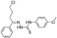 N1-(4-METHOXYPHENYL)-2-(4-CHLORO-1-PHENYLBUTYLIDENE)HYDRAZINE-1-CARBOTHIOAMIDE, TECH Struktur