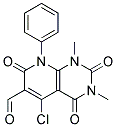 5-CHLORO-1,3-DIMETHYL-2,4,7-TRIOXO-8-PHENYL-1,2,3,4,7,8-HEXAHYDROPYRIDO[2,3 -D]PYRIMIDINE-6-CARBALDEHYDE Struktur