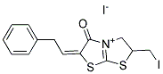 6-(IODOMETHYL)-3-OXO-2-(2-PHENYLETHYLIDENE)-2,3,5,6-TETRAHYDRO[1,3]THIAZOLO [2,3-B][1,3]THIAZOL-4-IUM IODIDE Struktur