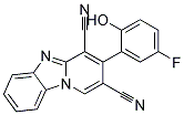 3-(5-FLUORO-2-HYDROXYPHENYL)PYRIDO[1,2-A]BENZIMIDAZOLE-2,4-DICARBONITRILE Struktur