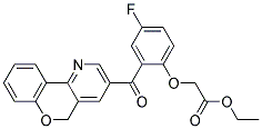 ETHYL [2-(5H-CHROMENO[4,3-B]PYRIDIN-3-YLCARBONYL)-4-FLUOROPHENOXY]ACETATE Struktur