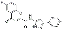 6-FLUORO-4-OXO-4H-CHROMENE-2-CARBOXYLIC ACID-(5-P-TOLYL-2H-PYRAZOL-3-YL)AMIDE Struktur