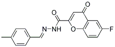 6-FLUORO-4-OXO-4H-CHROMENE-2-CARBOXYLIC ACID-[1-P-TOLYL-METH-(E)-YLIDENE]HYDRAZIDE Struktur