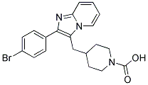 4-[2-(4-BROMO-PHENYL)-IMIDAZO[1,2-A]PYRIDIN-3-YL-METHYL]-PIPERIDINE-1-CARBOXYLIC ACID Struktur