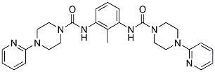 N,N'-(2-METHYL-1,3-PHENYLENE)BIS(4-(2-PYRIDINYL)-1-PIPERAZINECARBOXAMIDE),1X1ML Struktur