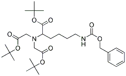 N-BENZYLOXYCARBONYL-N-(5-AMINO-1-CARBOXYPENTYL)IMINODIACETIC ACID, TRI-T-BUTYL ESTER Struktur