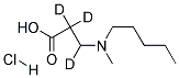 3-(N-METHYL-N-PENTYL-AMINO)-PROPIONIC ACID-D3, HYDROCHLORIDE Struktur