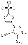 5-[4-CYANO-1-METHYL-5-(METHYLTHIO)-1H-PYRAZOL-3-YL]THIOPHENE-2-SULPHONYL CHLORIDE Struktur