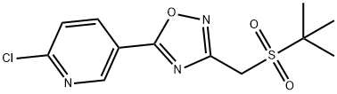 5-{3-[(TERT-BUTYLSULPHONYL)METHYL]-1,2,4-OXADIAZOL-5-YL}-2-CHLOROPYRIDINE Struktur