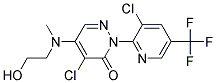 4-CHLORO-2-[3-CHLORO-5-(TRIFLUOROMETHYL)PYRID-2-YL]-5-[(2-HYDROXYETHYL)METHYLAMINO]-3(2H)-PYRIDAZINON Struktur