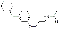 N-[3-[3-piperidinomethylphenoxy]propyl]acetamide Struktur