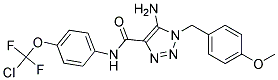 5-Amino-N-{4-[chloro(difluoro)methoxy]phenyl}-1-(4-methoxybenzyl)-1H-1,2,3-triazole-4-carboxamide Struktur