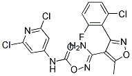 3-(2-chloro-6-fluorophenyl)-N'-({[(2,6-dichloropyridin-4-yl)amino]carbonyl}oxy)-5-methylisoxazole-4-carboximidamide Struktur