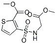 Methyl 3-{[(2-methoxy-2-oxoethyl)amino]sulphonyl}thiophene-2-carboxylate Struktur