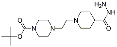 4-{2-[4-(Hydrazinocarbonyl)piperidin-1-yl]ethyl}piperazine, N-BOC protected Struktur