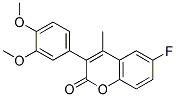 3-(3'4'-Dimethoxyphenyl)-6-Fluoro-4-Methyl coumairn Struktur