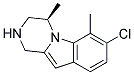 (R)-7-CHLORO-4,6-DIMETHYL-1,2,3,4-TETRAHYDRO-PYRAZINO[1,2-A]INDOLE Struktur