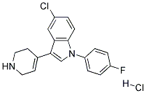 5-CHLORO-1-(4-FLUORO-PHENYL)-3-(1,2,3,6-TETRAHYDRO-PYRIDIN-4-YL)-1H-INDOLE, HYDROCHLORIDE Struktur