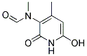 N-Methyl-3-Formamido-4-Methyl-6-Hydroxy-2-Pyridone Struktur