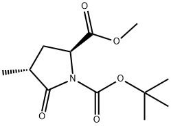 (2S,4R)-1-(TERT-ブチルトキシカルボニル)-4-メチルピログルタミン酸メチル 化學(xué)構(gòu)造式