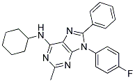 N-CYCLOHEXYL-9-(4-FLUOROPHENYL)-2-METHYL-8-PHENYL-9H-PURIN-6-AMINE Struktur