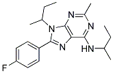 N,9-DI-SEC-BUTYL-8-(4-FLUOROPHENYL)-2-METHYL-9H-PURIN-6-AMINE Struktur