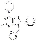 9-((FURAN-2-YL)METHYL)-2-METHYL-6-MORPHOLINO-8-PHENYL-9H-PURINE Struktur