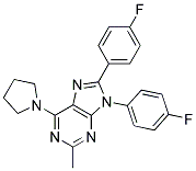 8,9-BIS(4-FLUOROPHENYL)-2-METHYL-6-(PYRROLIDIN-1-YL)-9H-PURINE Struktur