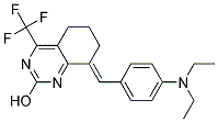 8-(E)-(4-DIETHYLAMINO-BENZYLIDENE)-5,6,7,8-TETRAHYDRO-2-HYDROXY-4-TRIFLUOROMETHYL-QUINAZOLINE Struktur