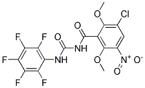 N-(3-CHLORO-2,6-DIMETHOXY-5-NITROBENZOYL)-N'-(2,3,4,5,6-PENTAFLUOROPHENYL)UREA, TECH Struktur