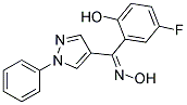 (5-FLUORO-2-HYDROXYPHENYL)-(1-PHENYL-1H-PYRAZOL-4-YL)-METHANONE OXIME Struktur