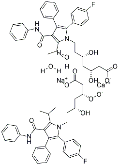 O-HYDROXY ATORVASTATIN, DIHYDRATE MONOSODIUM SALT Struktur