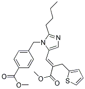 METHYL (E)-3-[2-BUTYL-1-[(4-CARBOMETHOXYPHENYL)METHYL]IMIDAZOL-5-YL]-2-(2-THIENYLMETHYL)-2-PROPENOATE Struktur