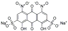 disodium 9,10-dihydro-1,8-dihydroxy-4,5-dinitro-9,10-dioxoanthracene-2,7-disulphonate Struktur