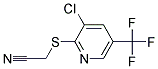 {[3-Chloro-5-(trifluoromethyl)pyridin-2-yl]thio}acetonitrile Struktur