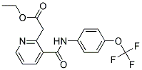 Ethyl 2-(3-{[4-(trifluoromethoxy)anilino]carbonyl}pyridin-2-yl)acetate Struktur