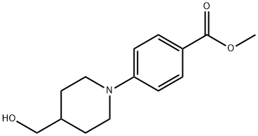 Methyl 4-[4-(hydroxymethyl)piperidin-1-yl]benzoate Struktur