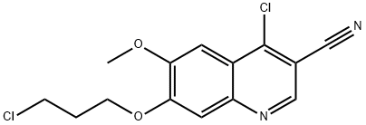 4-CHLORO-7-(3-CHLORO-PROPOXY)-6-METHOXY-QUINOLINE-3-CARBONITRILE Struktur